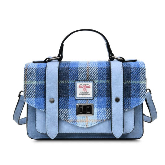 Islander UK Medium Satchel in Blue Tartan