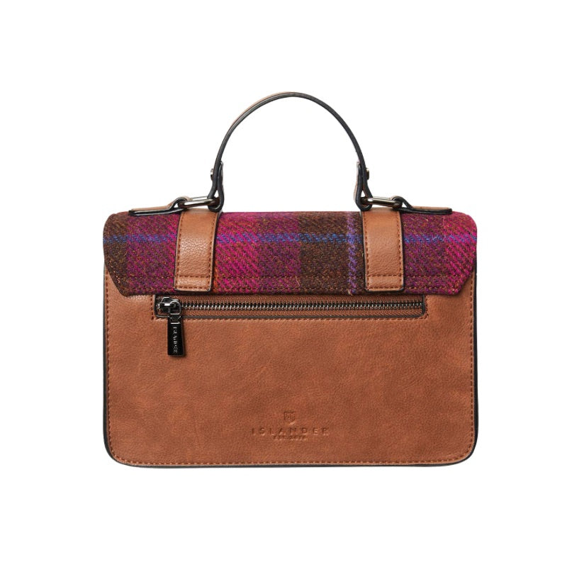 Islander UK Medium Satchel in Fuchsia Tartan