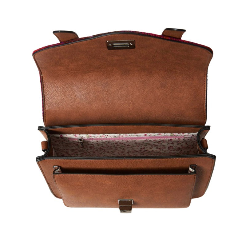 Islander UK Medium Satchel in Fuchsia Tartan