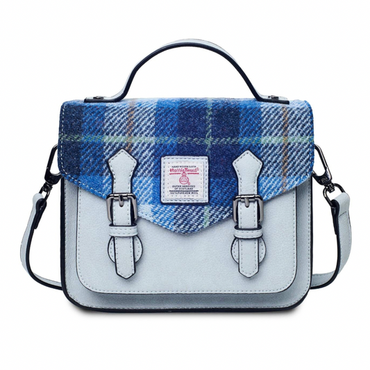 The Mini Calton Satchel in Blue Tartan