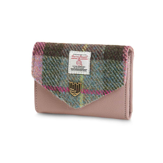 Islander UK Mini Wallet in Pink/Green Tartan