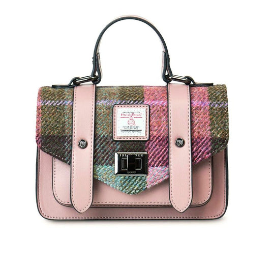 The Islander UK Mini Satchel in Pink-Green Tartan