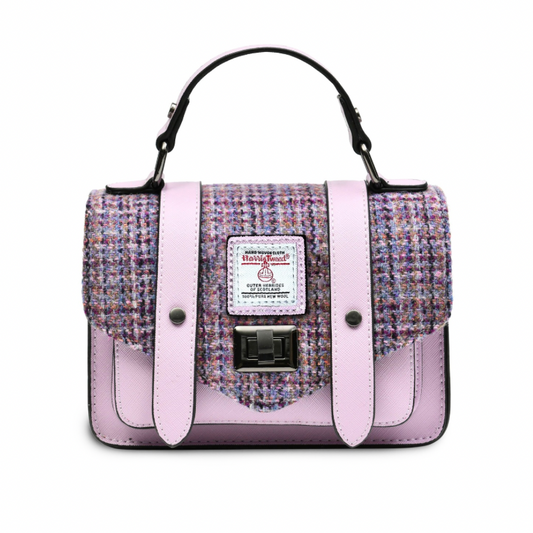Islander UK Mini Satchel in Violet Dogtooth