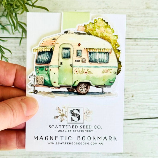 Floral Vintage Caravan Magnetic Bookmarks - 4 Designs