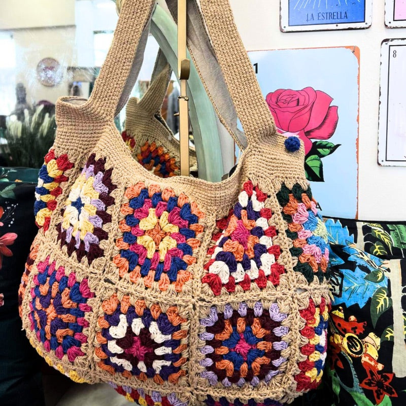 Hand Crochet Mocha Shoulder Bag