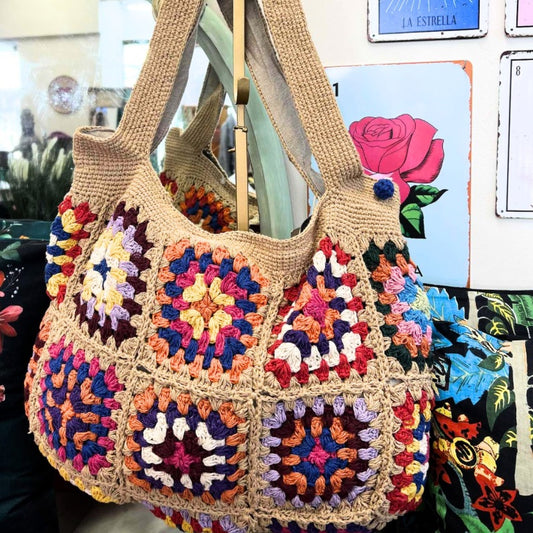 Hand Crochet Mocha Shoulder Bag