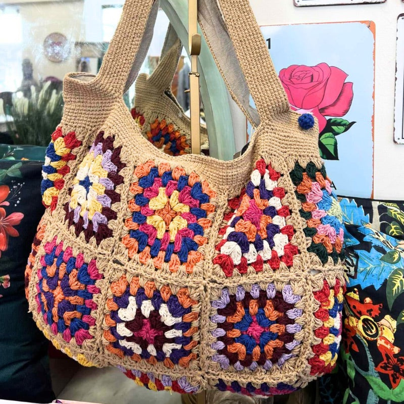 Hand Crochet Mocha Shoulder Bag