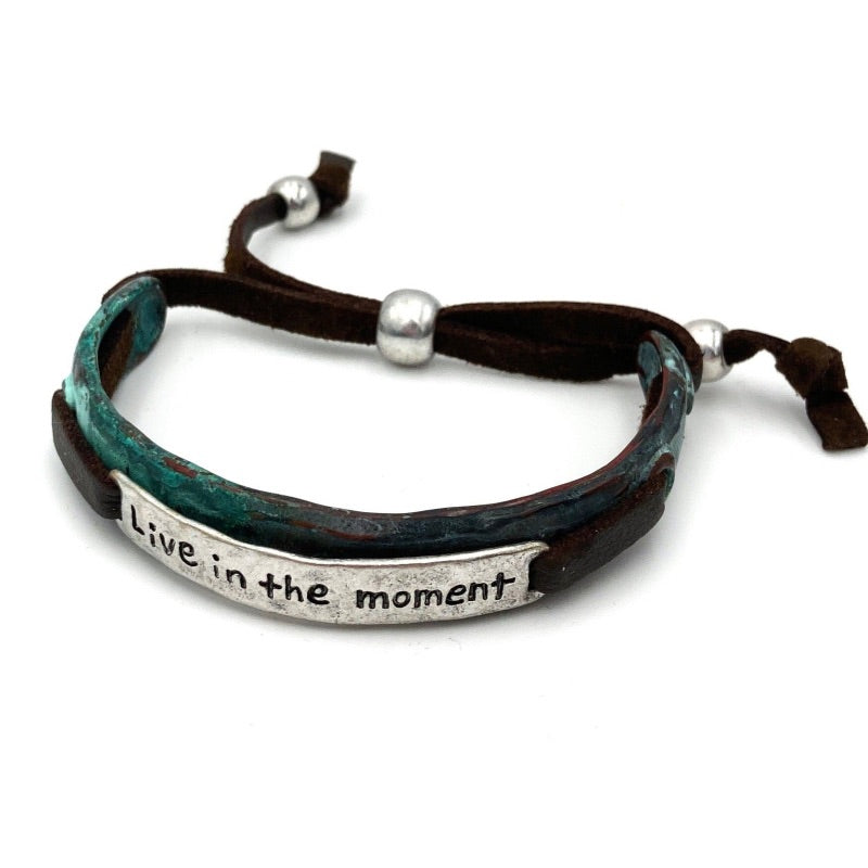 Live in the Moment Western Patina Bracelet Cuff
