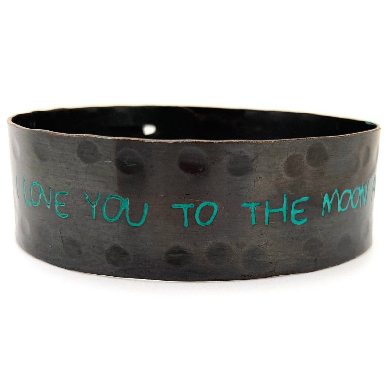 I Love You To The Moon And Back Metal Cuff