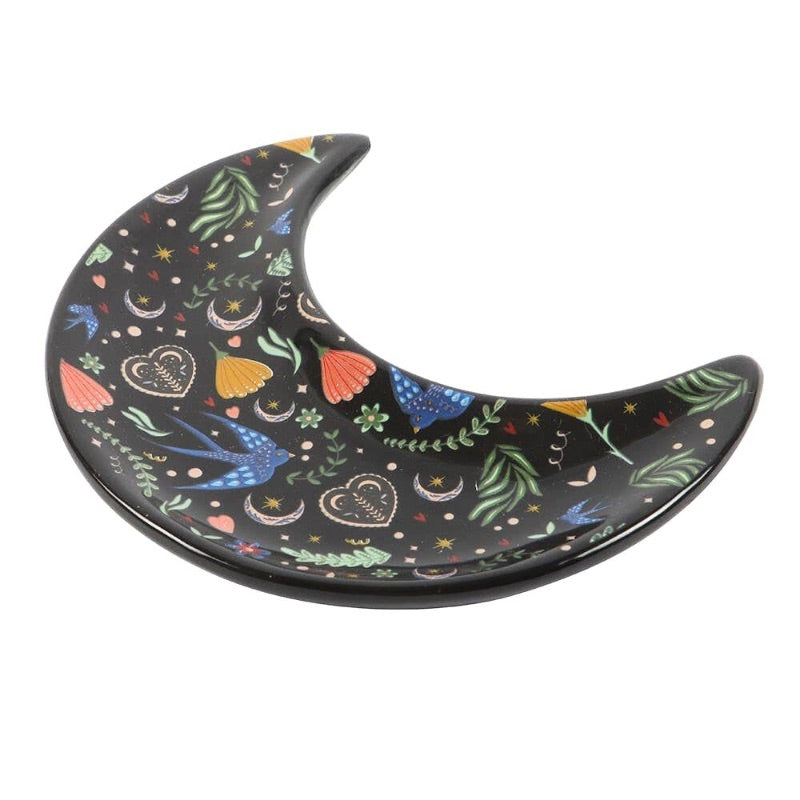 Folk Heart Crescent Moon Trinket Dish