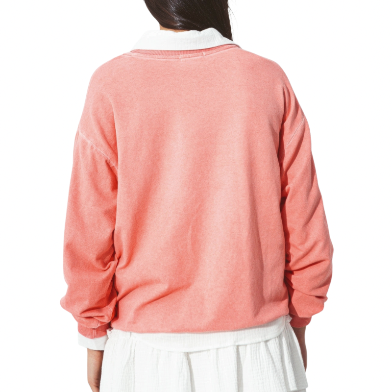 New York City Sweatshirt in Coral ~ One Size