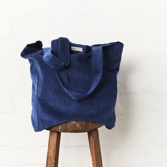 Cord Tote Bag - Navy