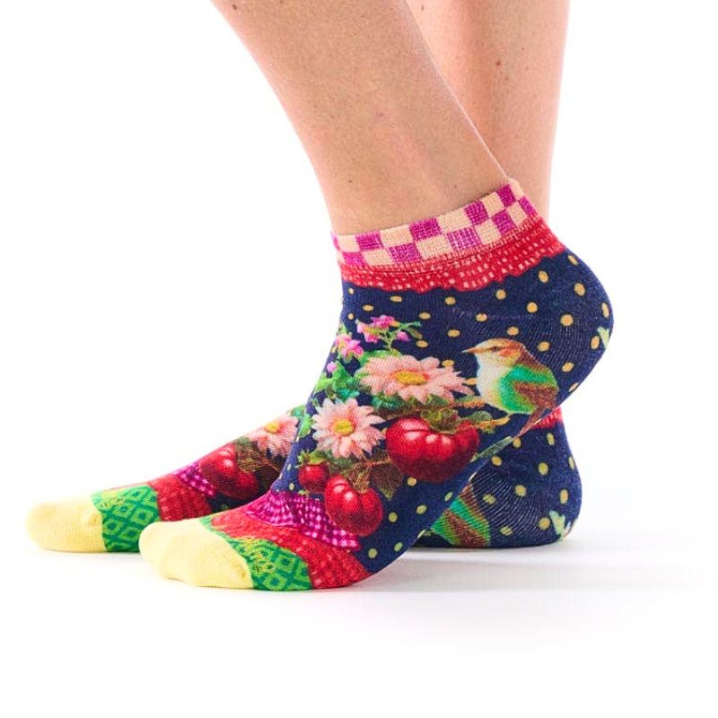 The Night Garden Ultra-Short Bamboo Ankle Socks by Dub & Drino