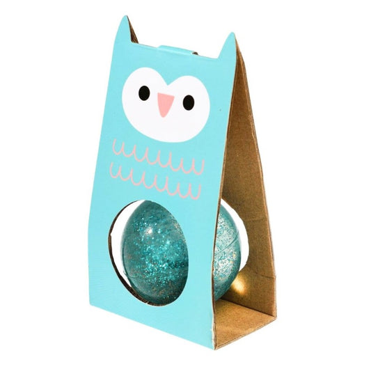 Rex London Glitter Bouncy Ball - Blue Owl