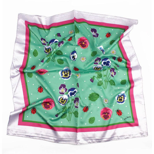 My Doris Pansy Satin Scarf