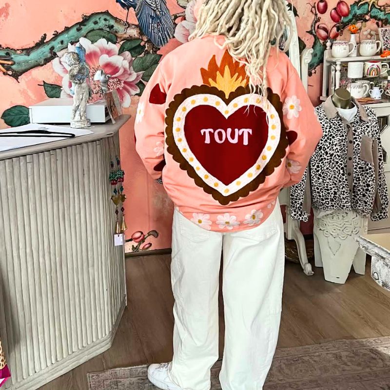 Peachy Love Cotton Jacket by ToutVintage