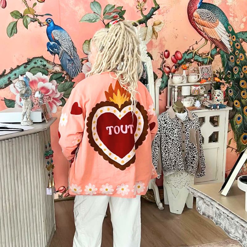 Peachy Love Cotton Jacket by ToutVintage