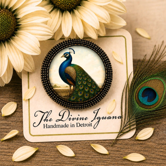 Majestic Peacock Vintage Style Brooch