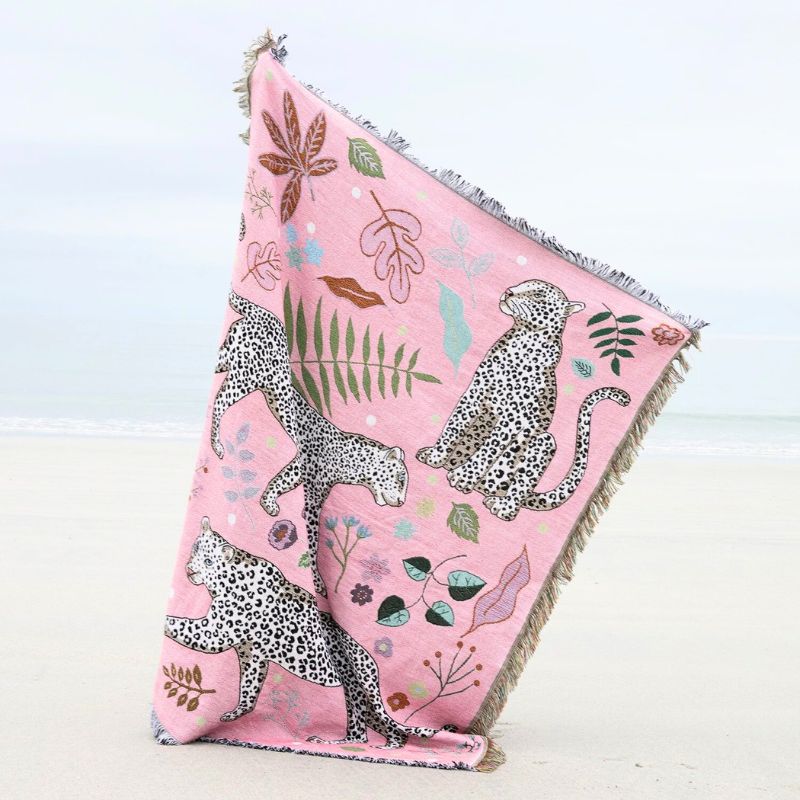 Love is Wild Pink Throw Rug