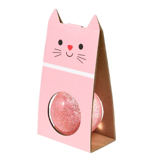 Rex London Glitter Bouncy Ball - Pink cat