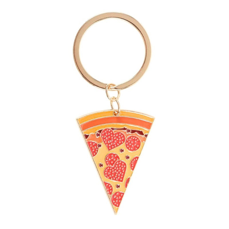 Pizza Is My Love Language Enamel Keyring