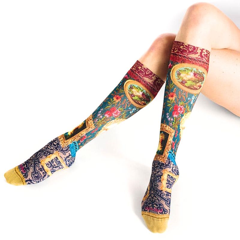 Pompadour Bamboo Knee-Highs by Dub & Drino