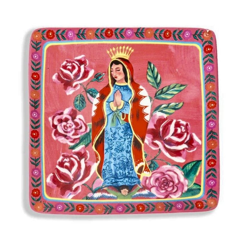 Guadalupe Queen of Love Square Trinket Tray