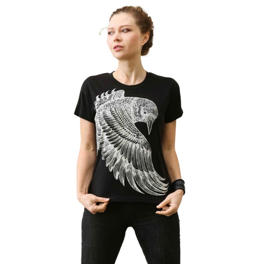 Shovava - Raven Spirit Black Organic Cotton Tee