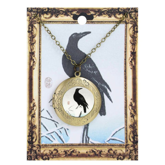 Raven Fine Art Gold Locket Necklace