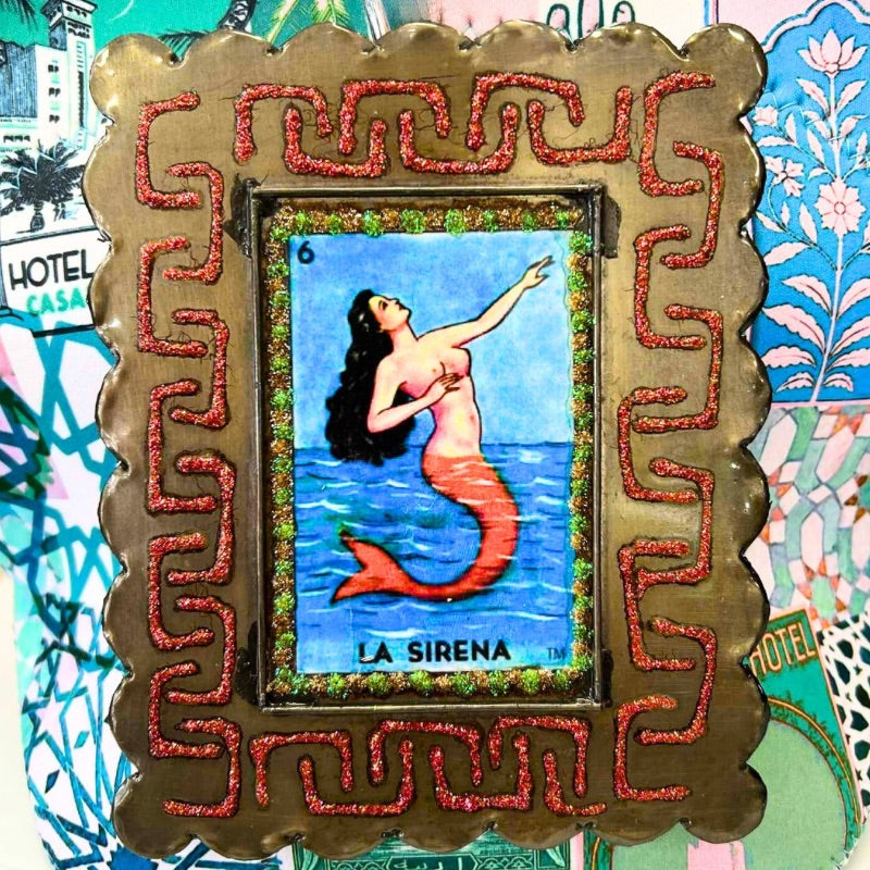 La Sirena in Decorative Tin Frame