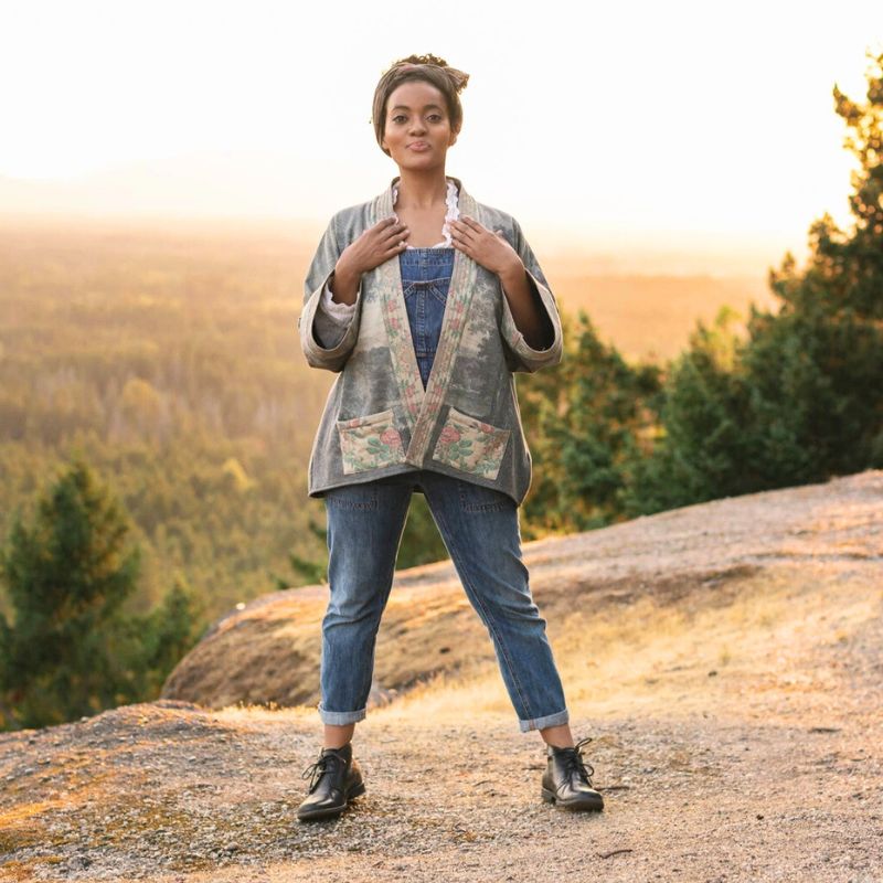 Still I Rise Fleece Cottage Cardigan Jacket