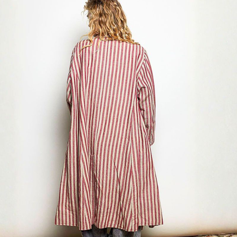 Riviera Striped Linen/Cotton Duster