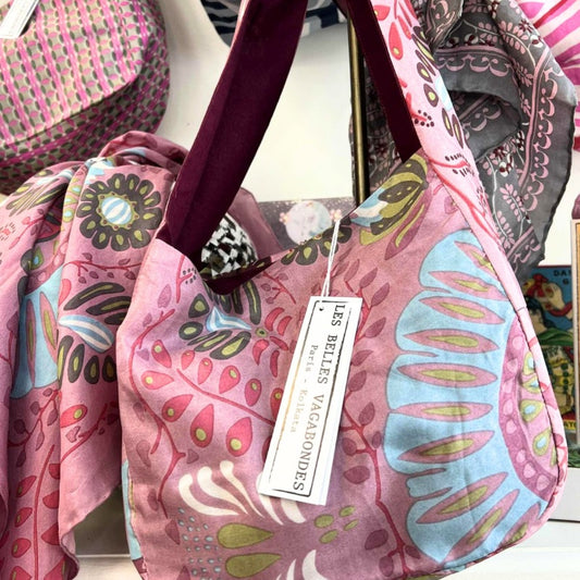 Les Belles Vagabondes Silk Bobby Bag in Marushka Rose