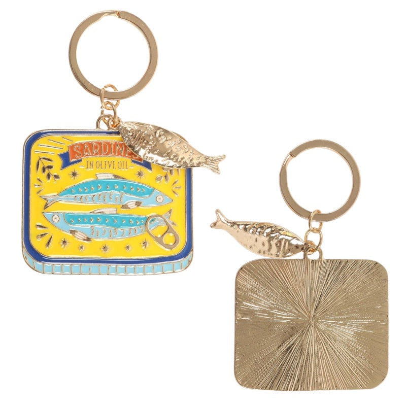 Catch of the Day Sardine Tin Enamel Keyring