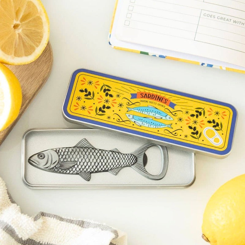 Sardine Bottle Opener in Matching Storage Tin