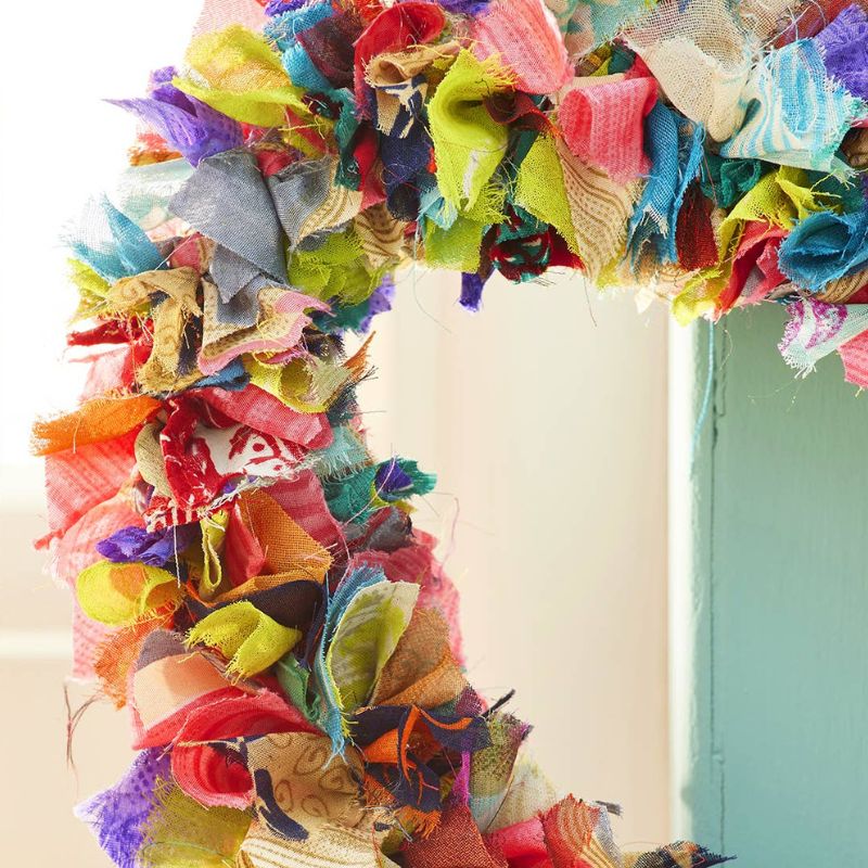 Recycled Sari Multicolour Heart