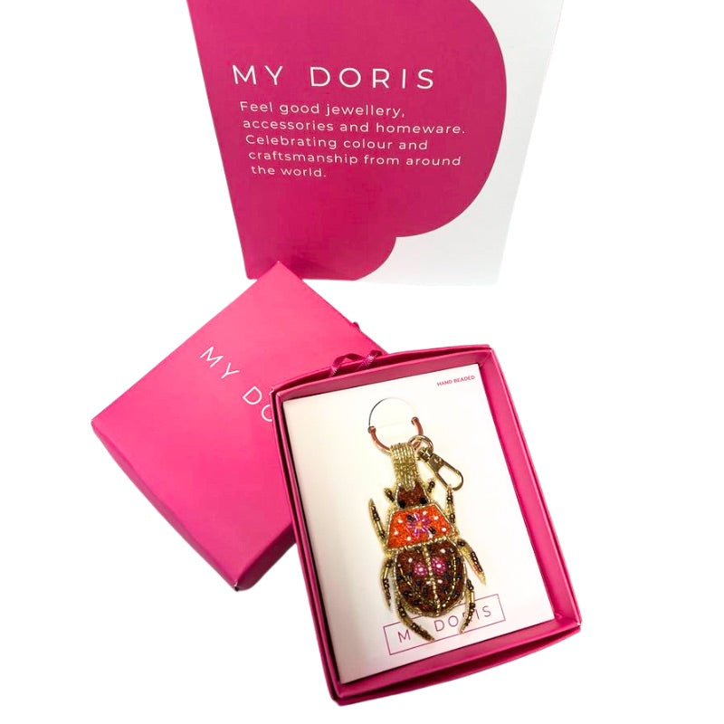 Autumn Beauty Beetle Keyring/Bag Charm