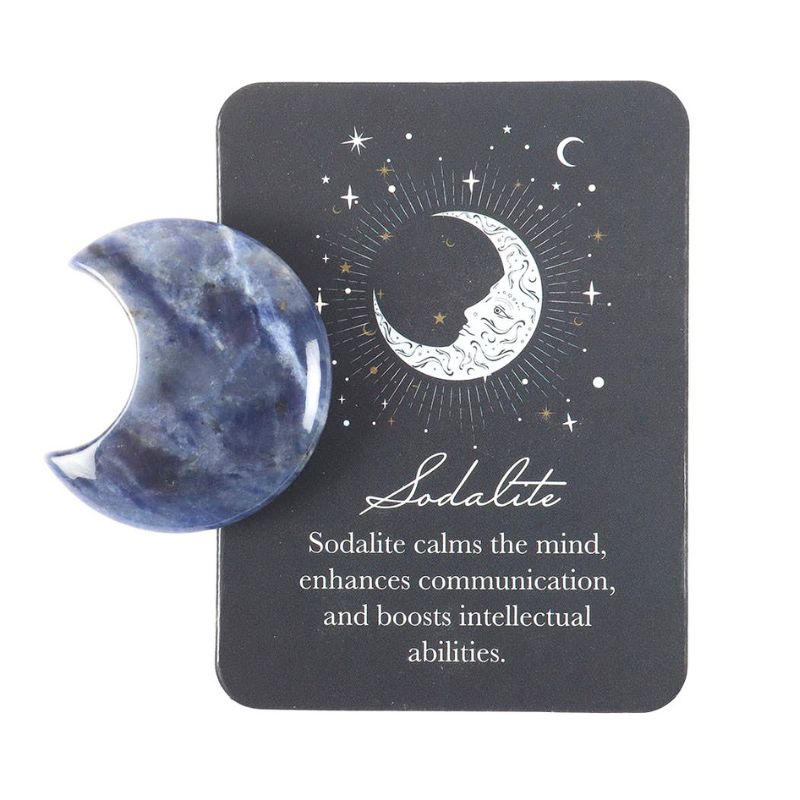 Sodalite Crystal Moon Keepsake in a Beautiful Matching Gift Box