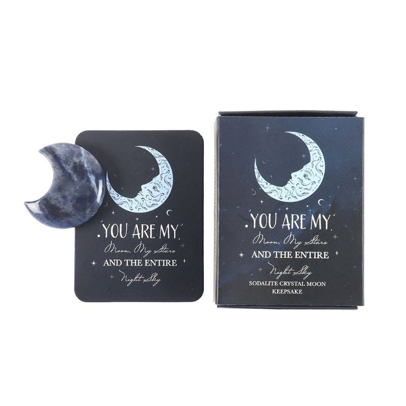 Sodalite Crystal Moon Keepsake in a Beautiful Matching Gift Box