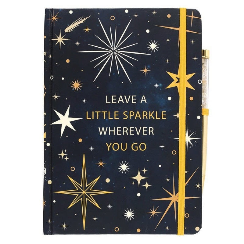 Leave A Little Sparkle A5 Notebook with Citrine Pen