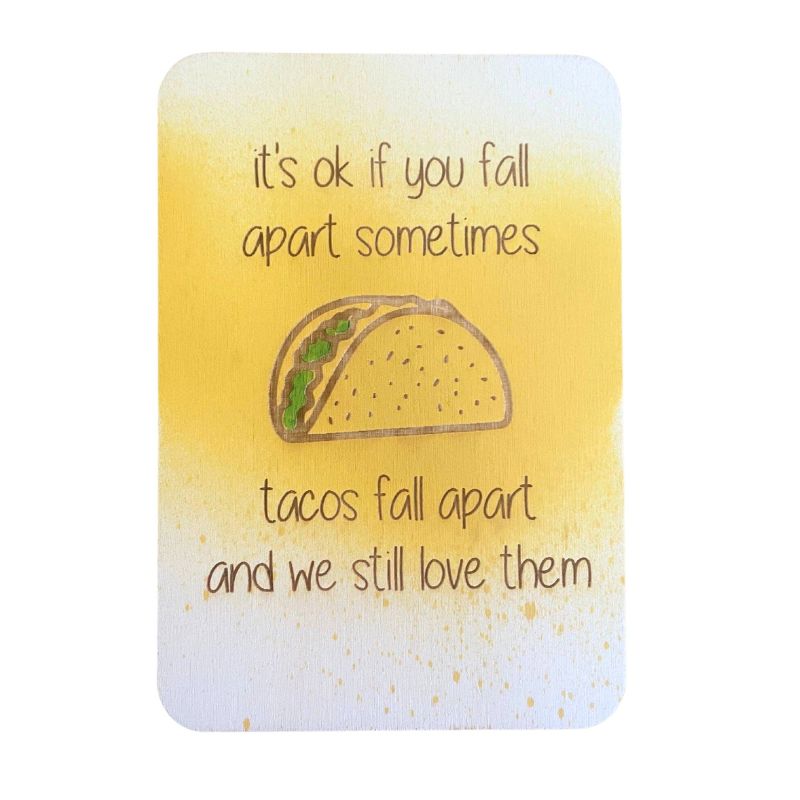 It's OK If You Fall Apart Sometimes - Keepsake Card and Stand