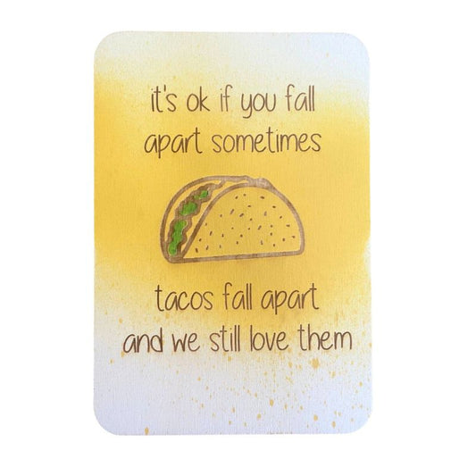 It's OK If You Fall Apart Sometimes - Keepsake Card and Stand