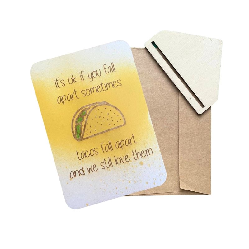 It's OK If You Fall Apart Sometimes - Keepsake Card and Stand