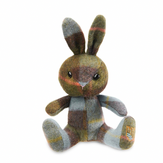 Lambswool Bunny in Chestnut and Blue Tartan