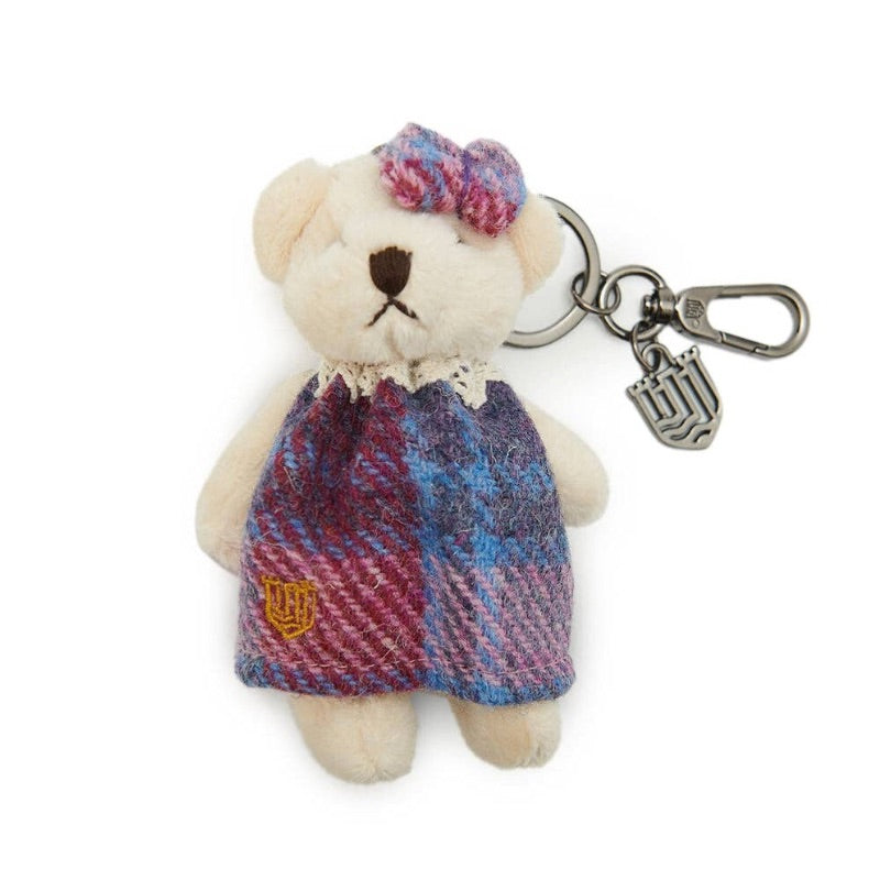 Islander UK Teddy Bear Cutie Keyring in Bonnie Rose Tartan