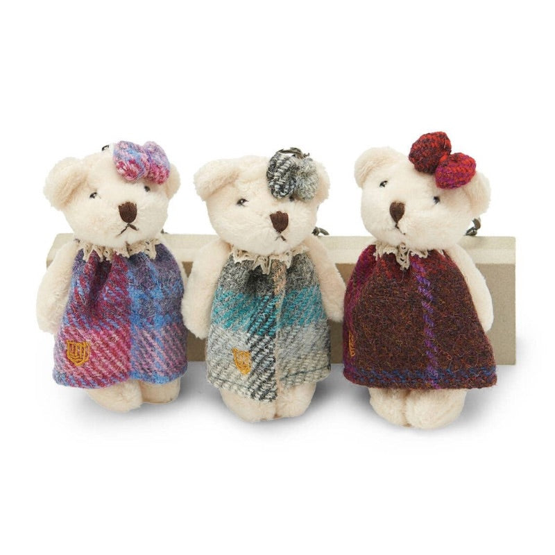 Islander UK Teddy Bear Cutie Keyring in Bonnie Rose Tartan