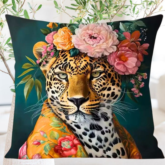 Fabulous Frida Inspired Tigress Cushion
