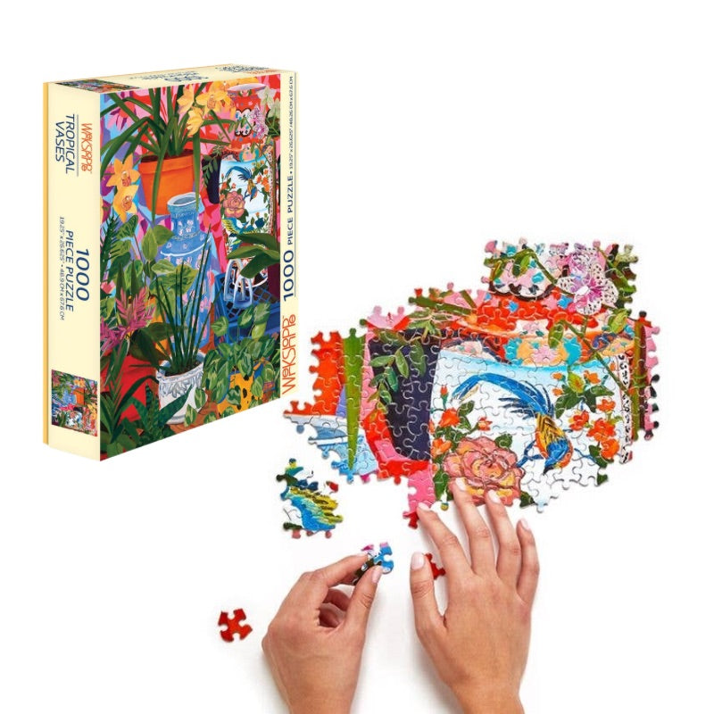 Tropical Vases 1000 pc Puzzle by WerkShoppe
