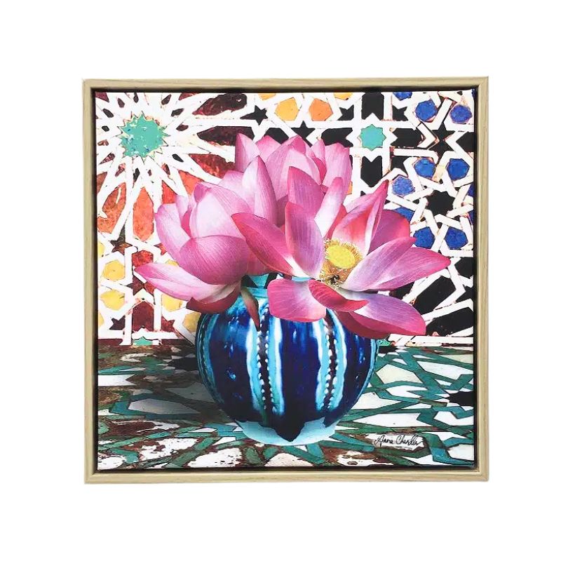 Anna Chandler Pink Waterlilies Square Print