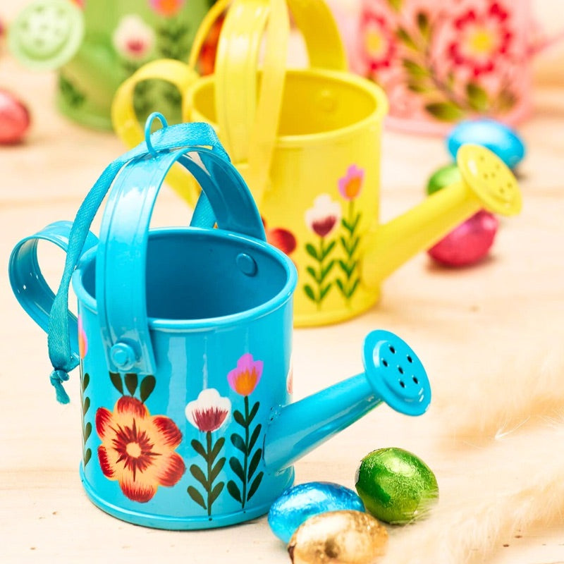 Handpainted Mini Watering Can Easter Decoration